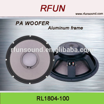 18" sub woofer with 4" VC