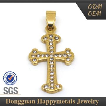 Top Seller Cheapest Price Stainless Steel Diamond Ankh cross Pendant Gold Jewelry