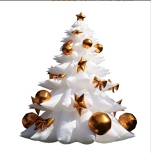 Giant Inflatable LED-Lighted White Christmas Trees for Holidays