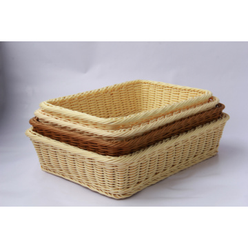 Handweaved washable polypropylene supermarket display basket