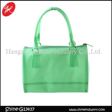 silicon handbag/fashion green satchel bag/duffel bag