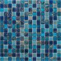 Exterior Decorative Mosaic Glass Dark Blue Tiles