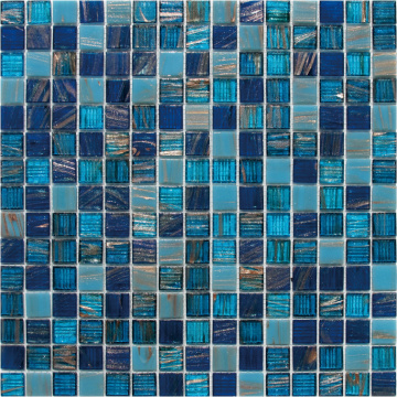 Piastrelle blu scuro in vetro mosaico decorativo esterno