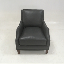 Single leather sofa solid color
