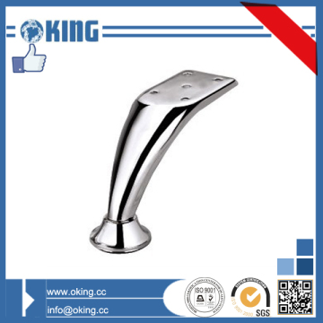 H120mm metal chrome legs leather sofa