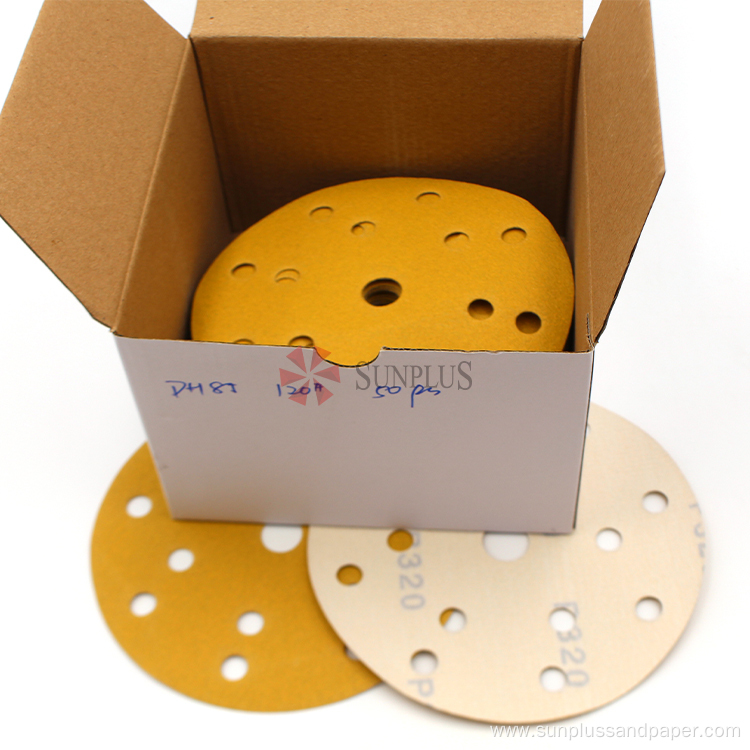 Yellow Paper Aluminum Oxide Gold Sanding Disc