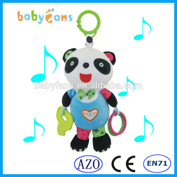 Soft plush stuffed animal panda hanging musical baby toys really cheap toys