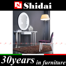 white laquer wooden console table with mirror / wooden console tables / unique console tables E-154