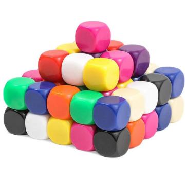 Assortiment de colorés 16 mm rond Dice vierge à 6 côtés