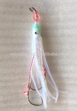 rigged squid skirt fishing lure 4.5" fishing tackle