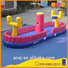 AOQI popular design outdoor interactive inflatable basketball bungee run game for adults