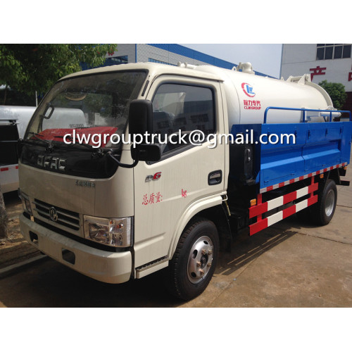 Dongfeng 5CBM เครื่องดูดฝุ่นถังน้ำทิ้งรถบรรทุก