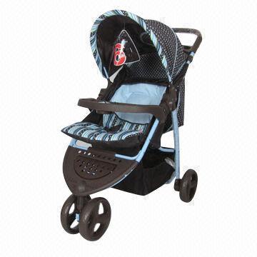Babies' Three-wheeled Stroller with Cushion