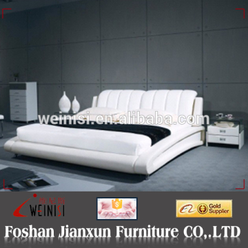 F6042 white bed white leather bed cheap white leather bed