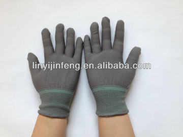 Polyester knitted hand working protective gloves , labor safety gloves