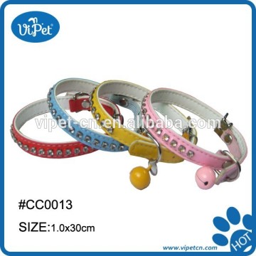 Colorful cat collar with bell