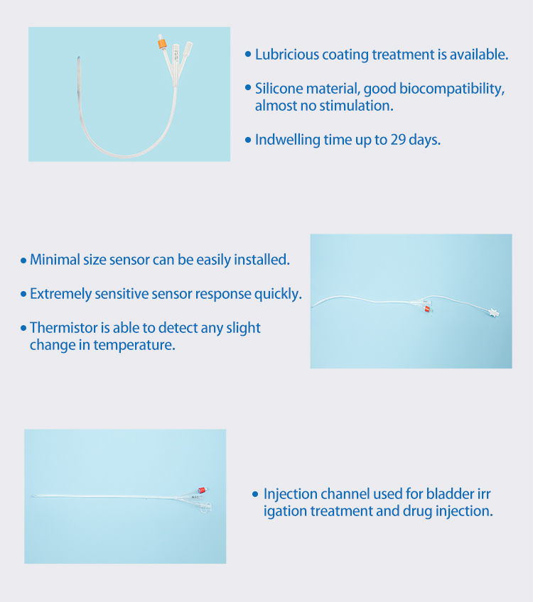 3 way 2 way silicone foley catheters balloon sizes produced by china manufacturer with high