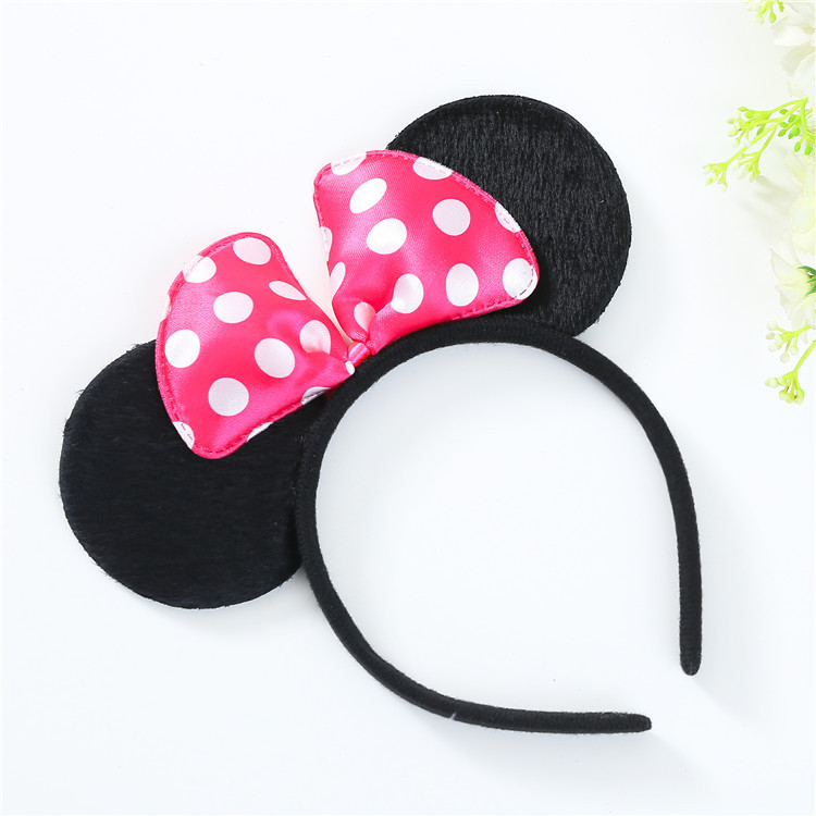 2020 Happy Birthday Party Headwear Cartoon Mouse Ears bow Tiara Mickey Hair Band