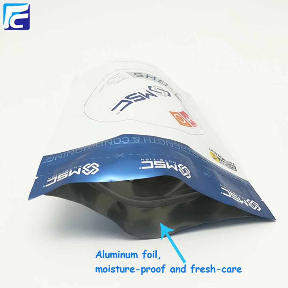 Laminated multiple layer plastic white empty flour bag