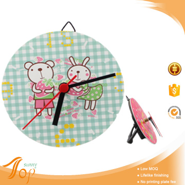 Cute Rabbit and Bear Decoration Clock Gift For Daily Use