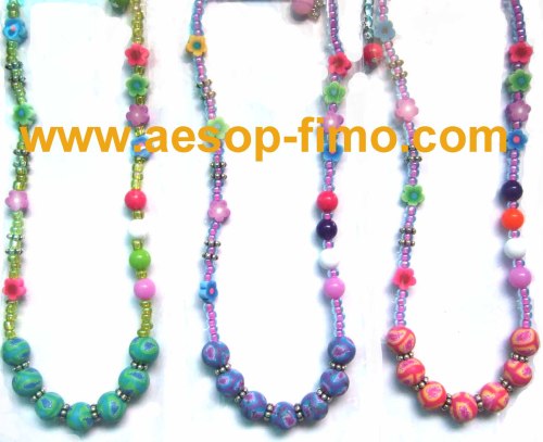 children beaded colourful necklace