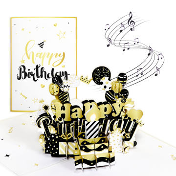 Interactive Blow Candle Sound Birthday Pop Up Card