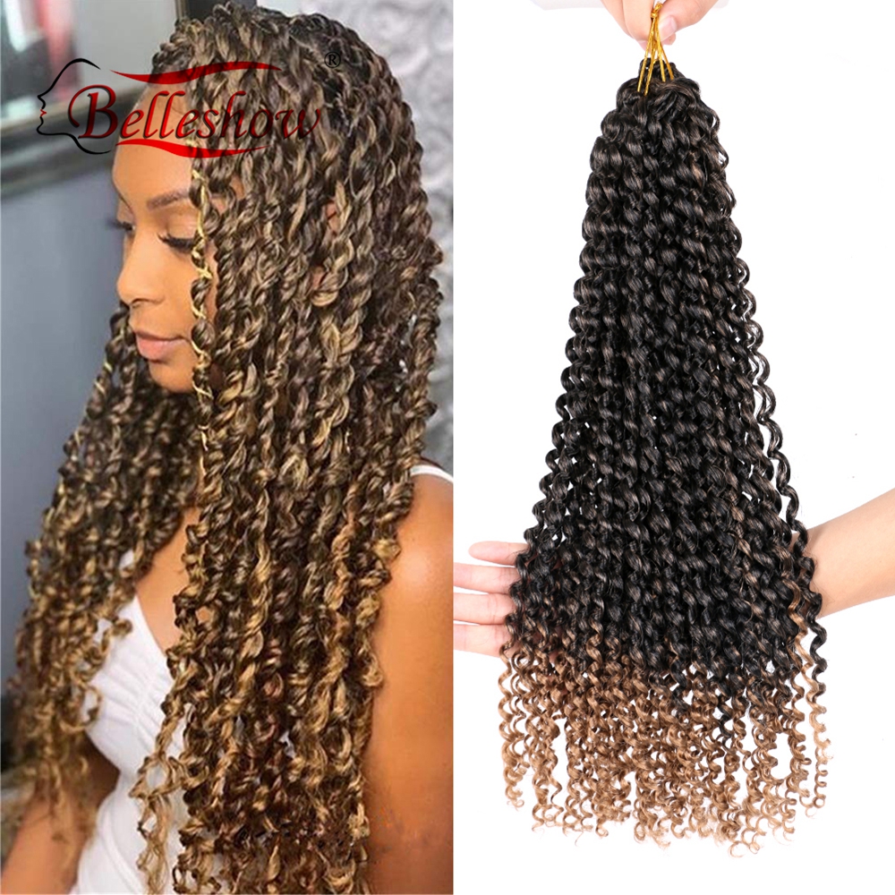 Hot sell passion twist hair 18inch water wave passion twists Synthetic Hair braiding passion twist crochet
