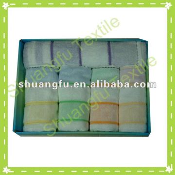 color stripes multi-piece towels set for home