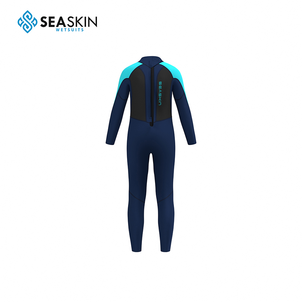 Wetsuit Neoprene Kanak -kanak Lengan Panjang Seaskin untuk melayari