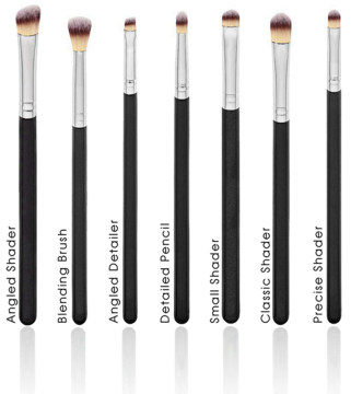Eyeshadow Cosmetic Brushes Set with Soft Synthetic Hairs