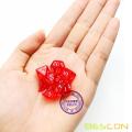 Bescon Mini Translucide Polyédrique RPG Dice Set 10MM, Petit jeu de rôle RPG Jeu Dice Set D4-D20 en Tube, Rouge Transparent