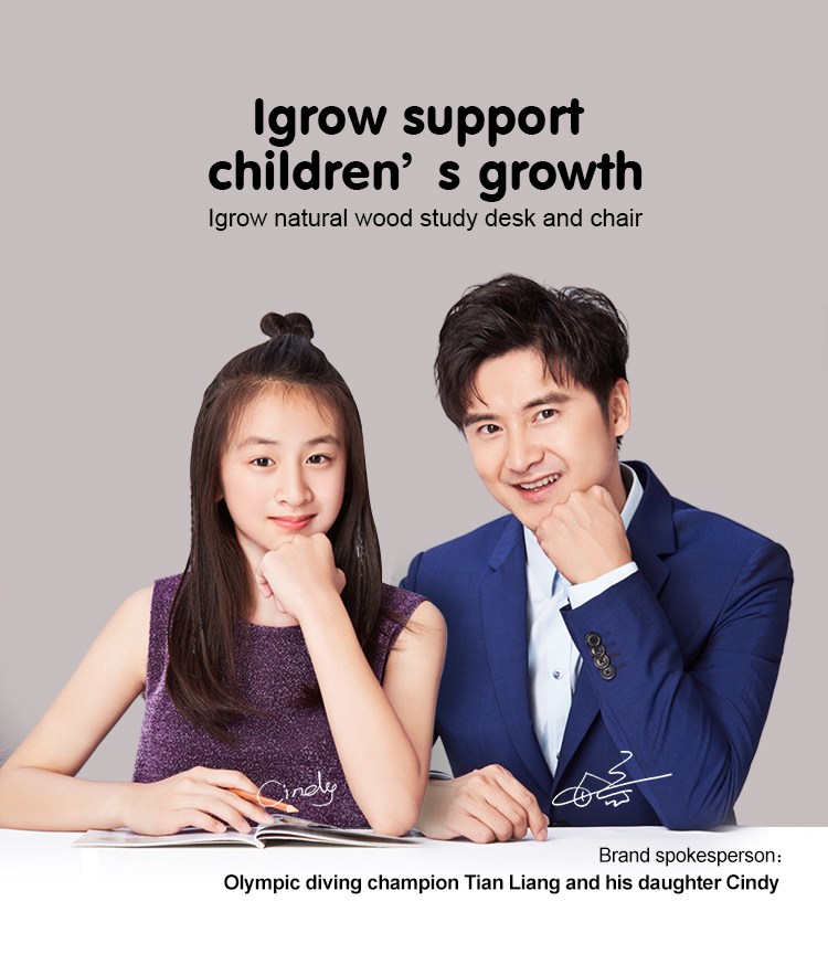 study table chair attached