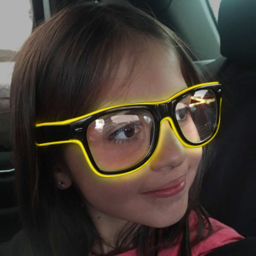 Halloween LED Neon Glasses - 10 Colors El Wire Flashing Glasses for Party