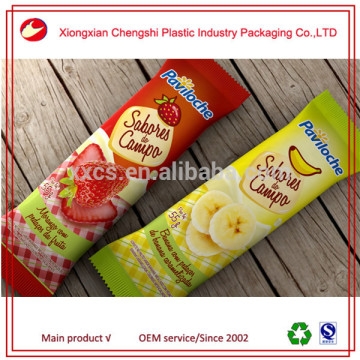 7.5''*3'' custom design ice pop packing bag with logo printed