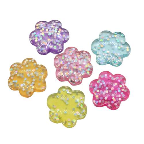 Resina mista Bling Glitter Cuore Stella Fiore Cabochon Flatback Decorazione Artigianato Abbellimenti per Scrapbooking Accessori fai da te