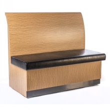 Solid Wood Modern Restaurant Diner Love Seat Booths
