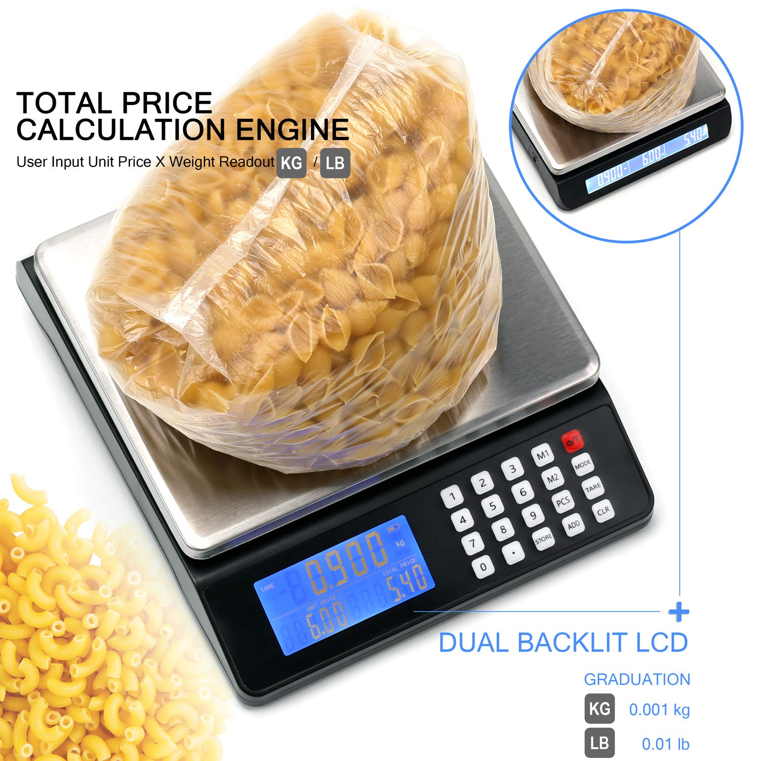 SF-202A 30kg Seri Suofei Digital Balanza Sales Komputasi Harga Elektronik dengan LCD Display