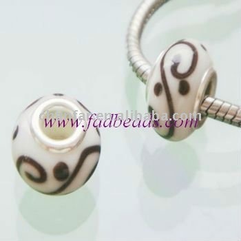 Silver plated core glass bead