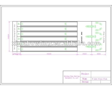 XIMA Bowling Equipment 6 lanes drawing