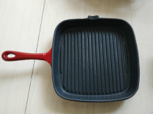 cast iron cookware red steak grill plate grill pan