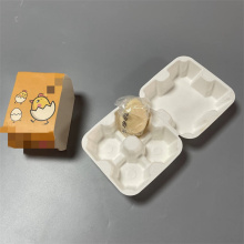 Biodegradable pulp molded cosmetics tool packaging box