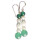 Mediumseagreen Hematite Earring With 925 Silver Hook