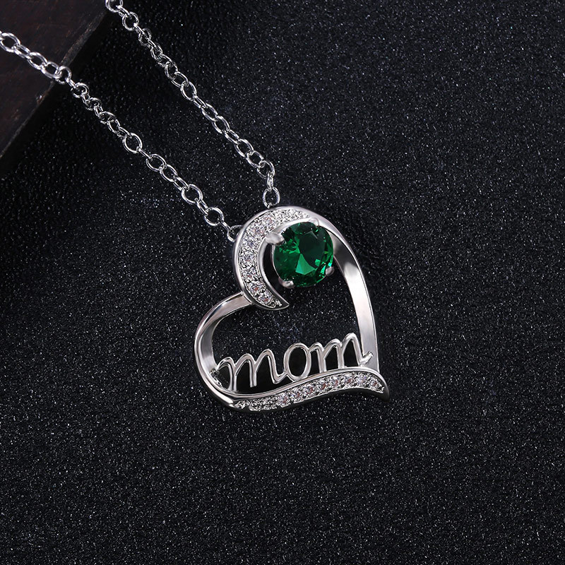 2021 mama necklace gift silver copper cheap crystal stone mothers day gift mom day necklace wholesale