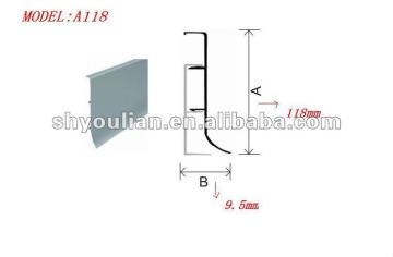 non-toxic metel aluminum baseboard molding