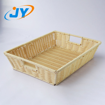 Washabale rectangular Plastic Rattan bread basket