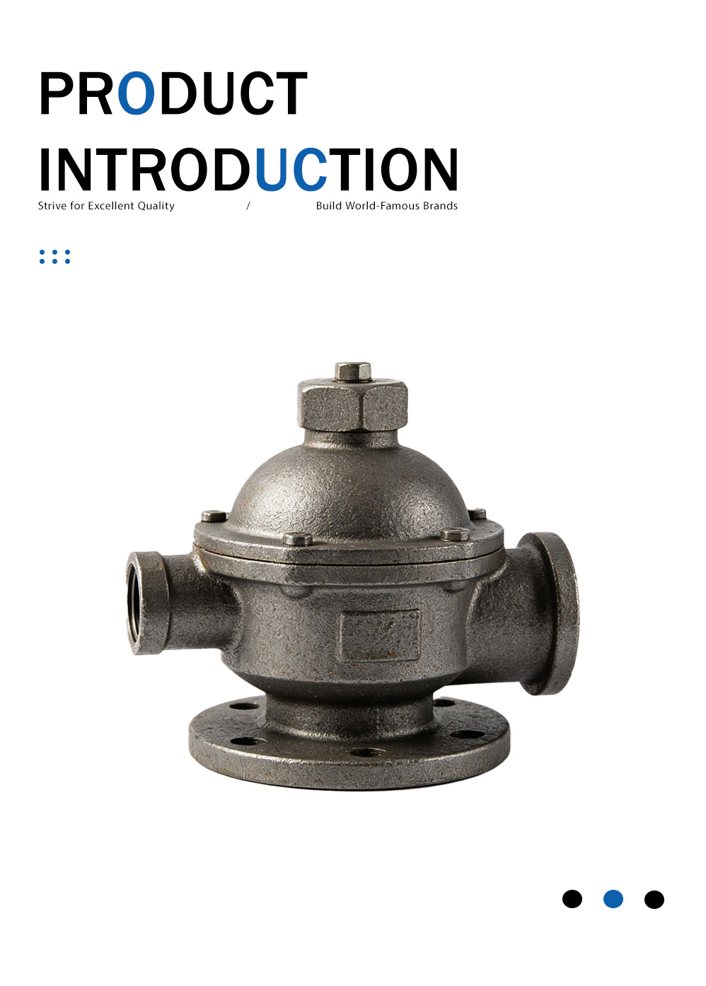 Чугунный корпус редукционного клапана Cast Iron Pressure Reducing Valve Body
