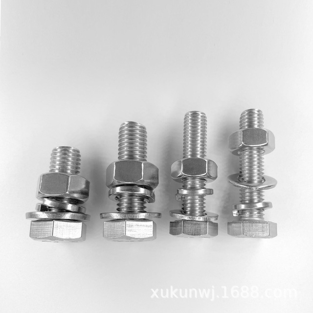 สแตนเลสสตีล DIN933 Hex Bolt and Nut Washer