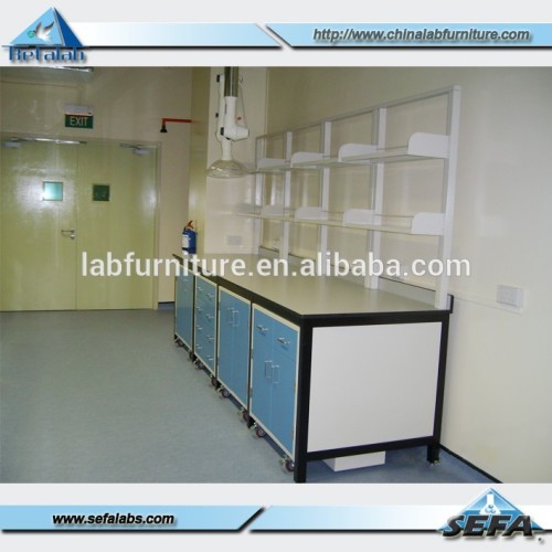 laboratory furniture/lab facility/chemical lab bench With Reagent Shelf