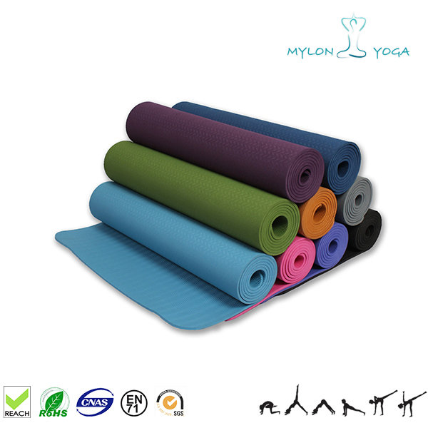 High Quality PVC Non Slip Fitness Yoga Mat Blue