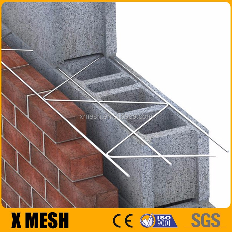 Hot Galvanized Steel Wire Truss Mesh reinforcement for masonry wall construction